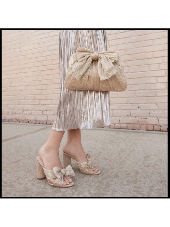 Loeffler Randall Gold Leather Flat Sandal